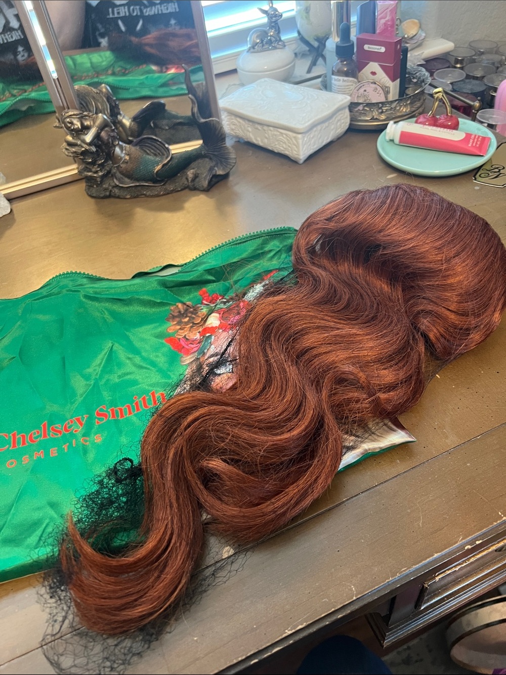 Chelsea Smith Long Wavy Hairpiece in Auburn